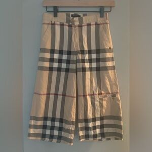 Burberry Nova Checkered Bermuda Kids Shorts - Beige and Red NWT